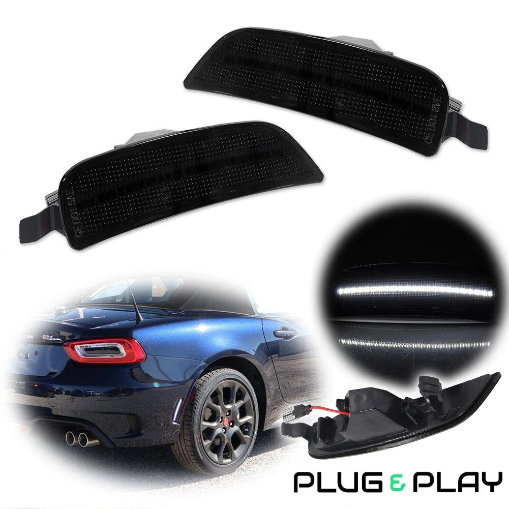Smoke Lens White LED Rear Side Marker Lights for Mazda Miata MX-5