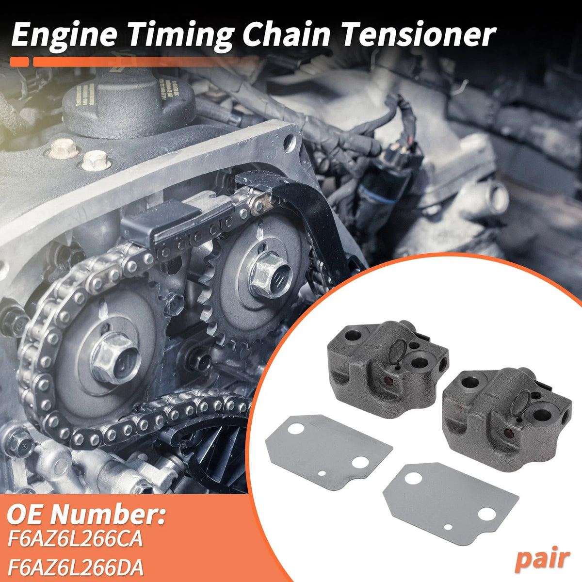 Timing Chain Tensioner Set of 2 for Ford Crown Victoria (1996–2001) No.F6AZ6L266CA