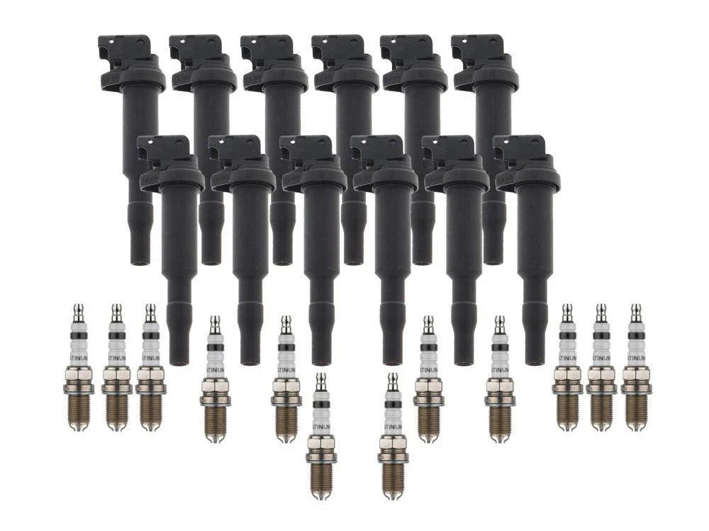 Set of 12 Ignition Coils & 12 Platinum Spark Plugs for BMW Rolls Royce V12