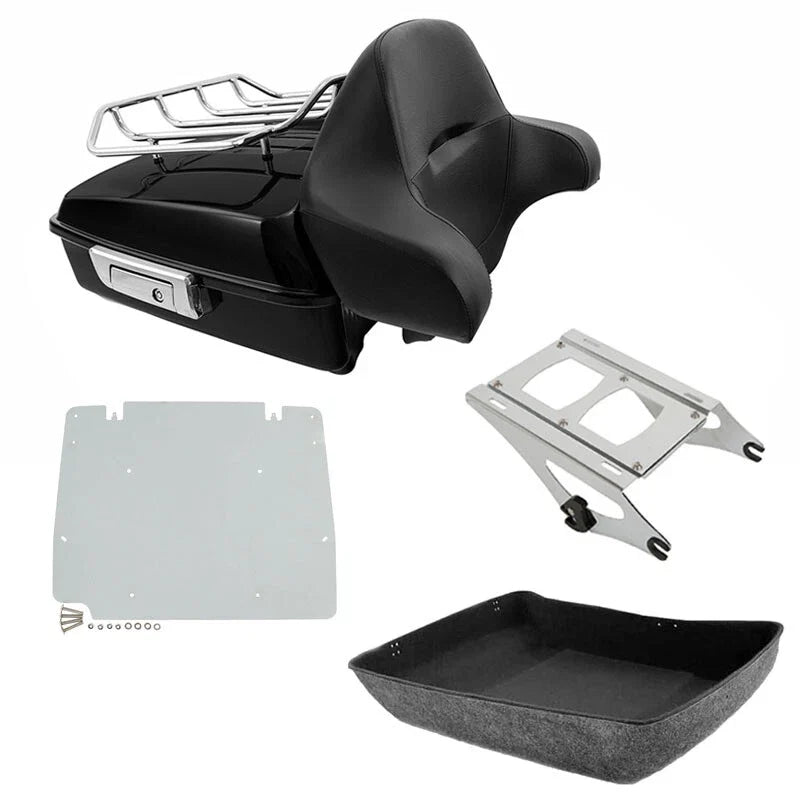 Chopped Trunk Backrest Rack for Harley Touring 2014-2026