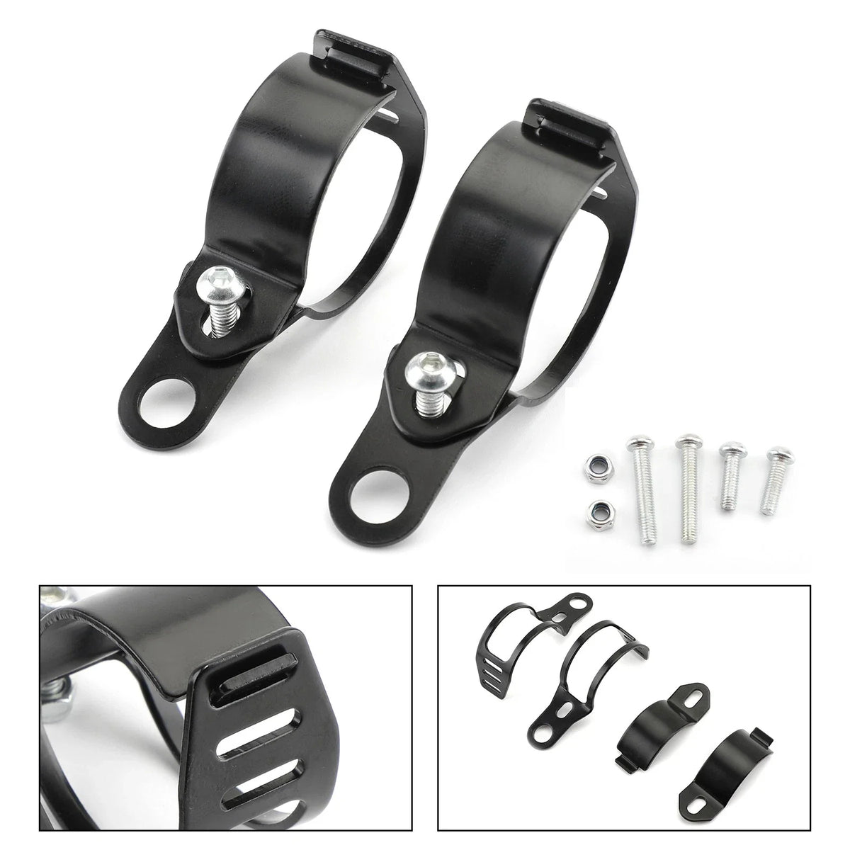 Turn Signal Light-Mount Holder Bracket for Fork Clamp Headlight 41-51mm