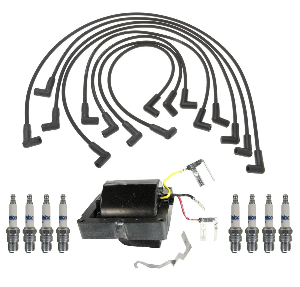 Ignition Wires Coil & 8 Spark Plugs Kit for Checker Chevrolet GMC V8