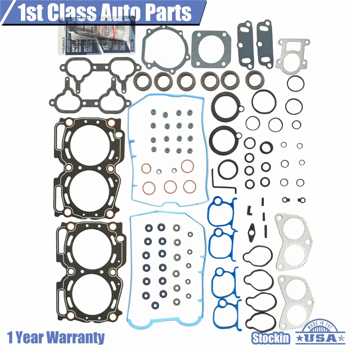 Set of 2 Front Cylinder Head Gasket for Subaru Legacy Impreza 2.5L H4 (1996–1999) HS9008