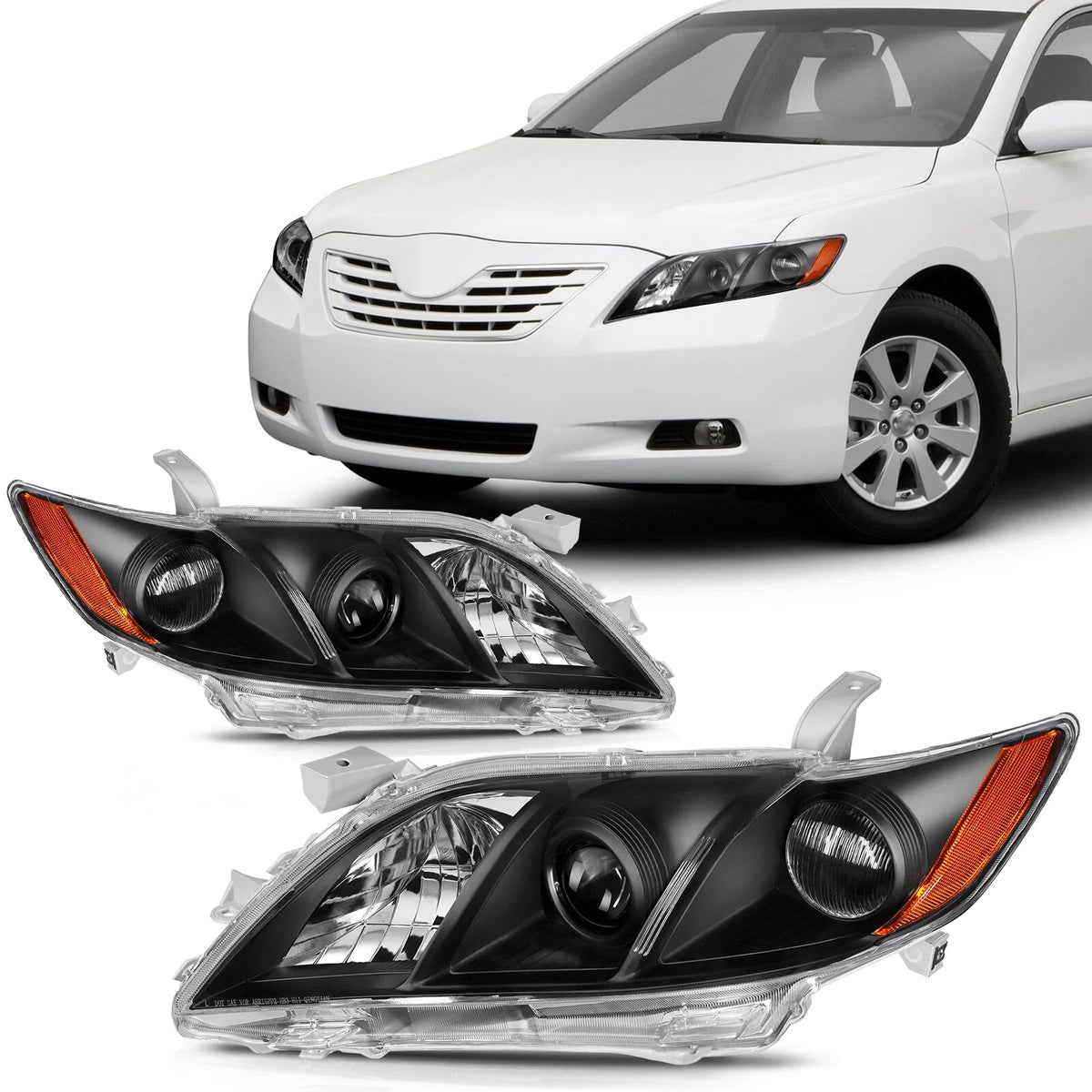 Pair of Headlights Assembly for 2007-2009 Toyota Camry