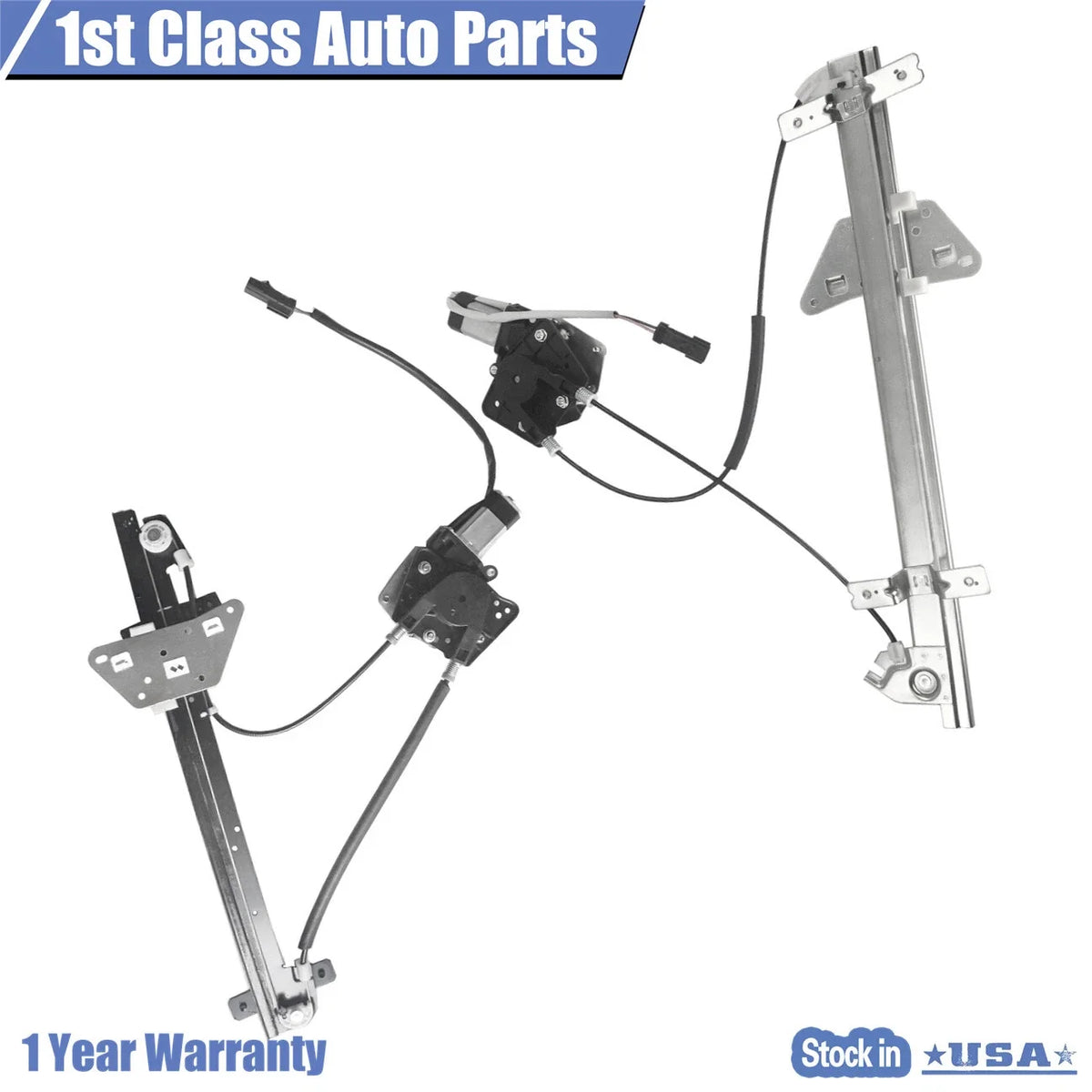 2X Power Window Regulator Motor Assembly for Dakota (2000–2004)