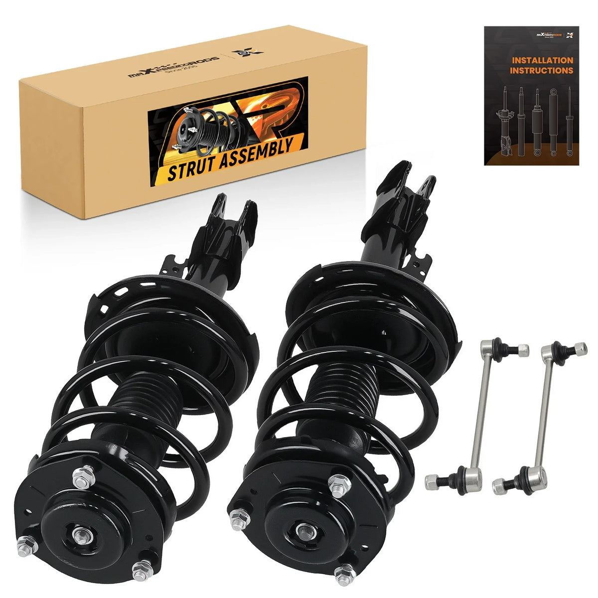 Strut and Coil Spring Complete Set with Sway Bar Links for Venza 2009-2012