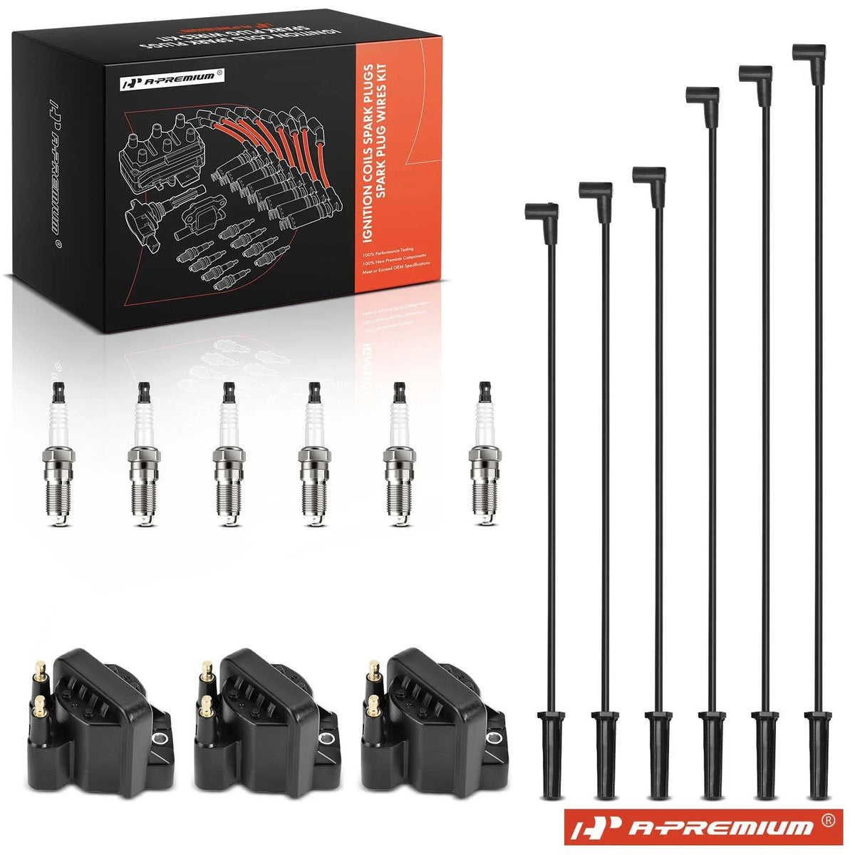 3X Ignition Coils & 6X Iridium Spark Plugs for Chevy Buick