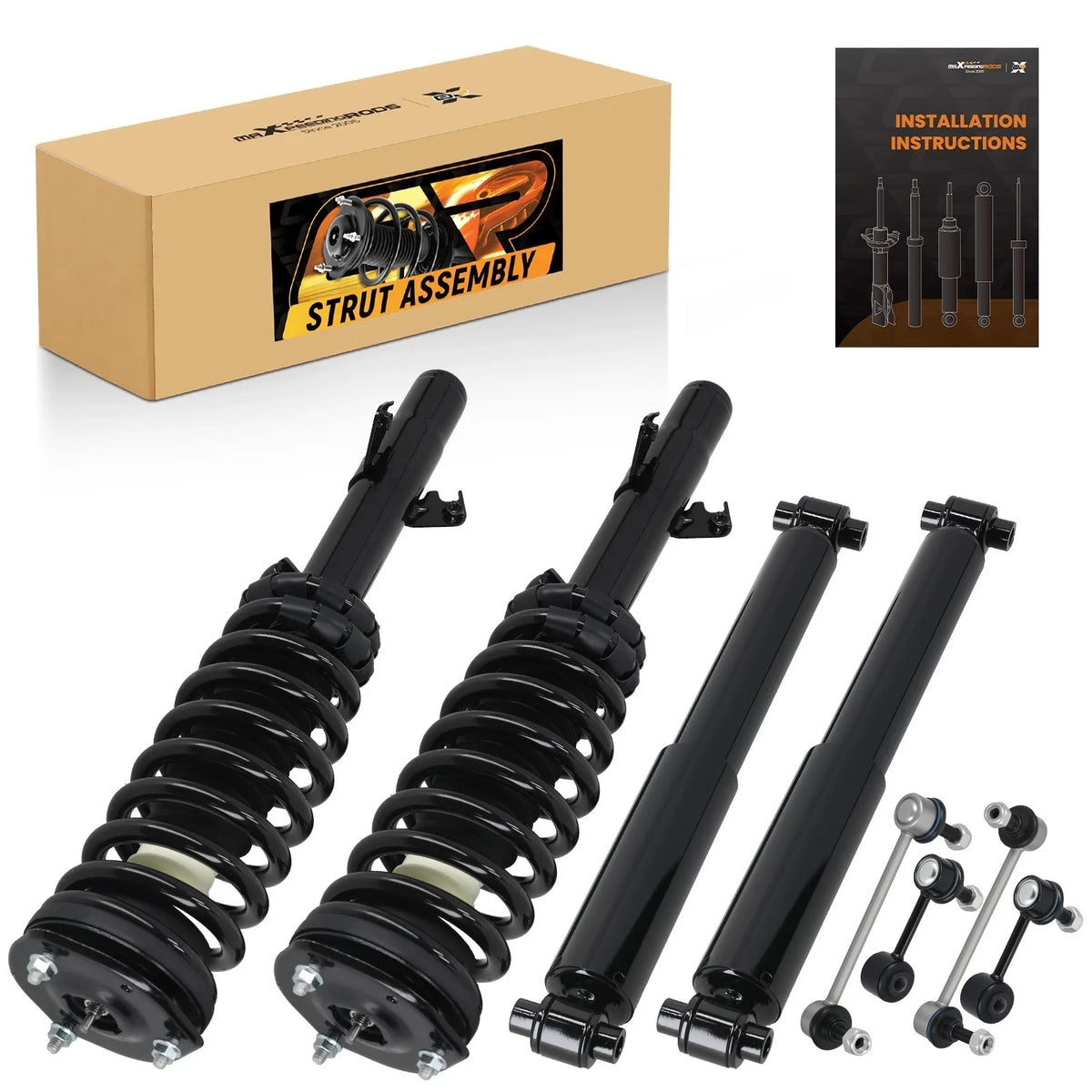 Front and Rear Struts w/Spring & Sway Bar End Links for Milan 2006-2009