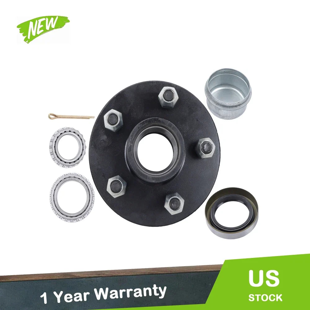 Spindle with Trailer Bearing Kit for 3500 lbs Trailer Hub (5 on 4.5")