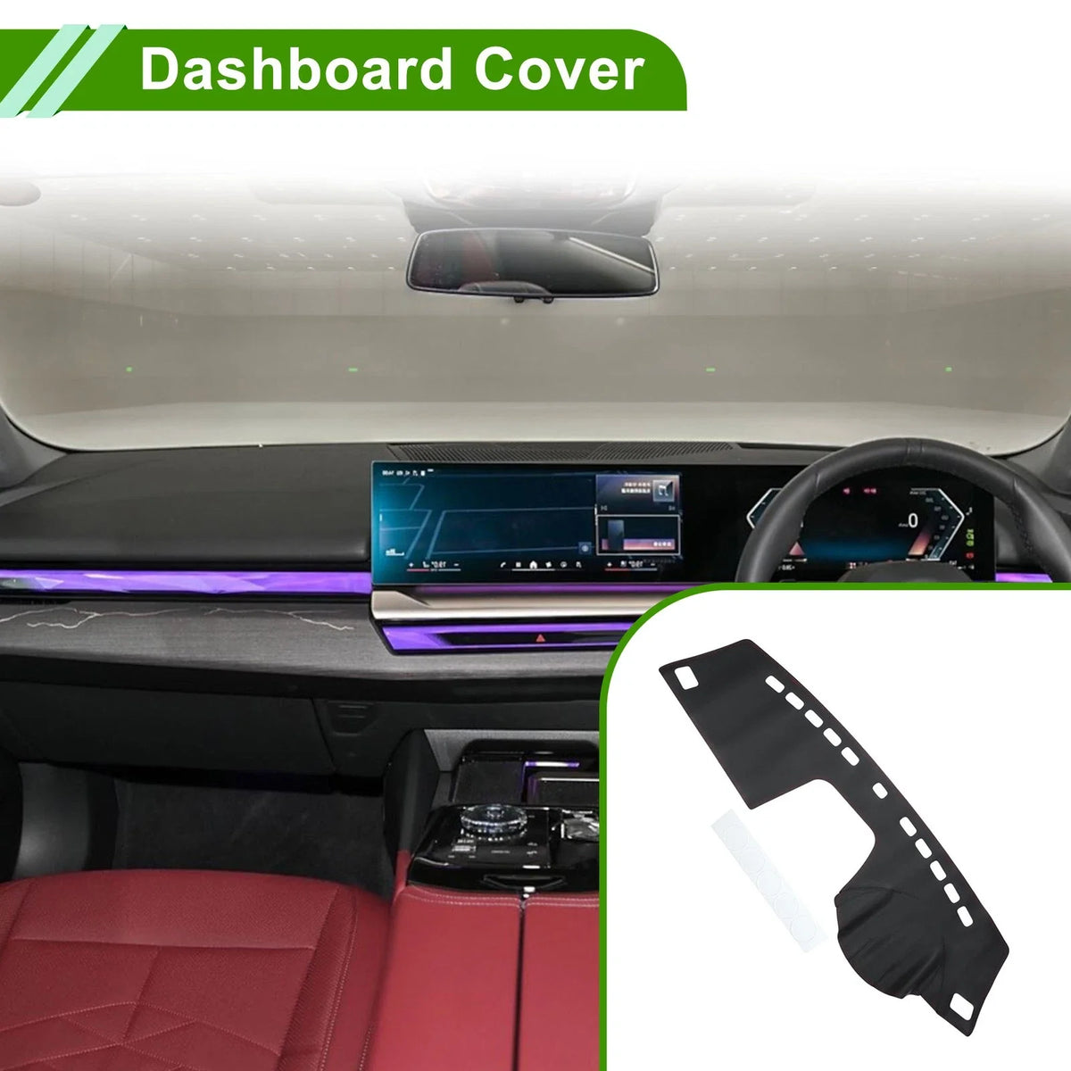 Dashboard Cover for BMW X3 (2006–2010) Dash Mat Carpet Black Red
