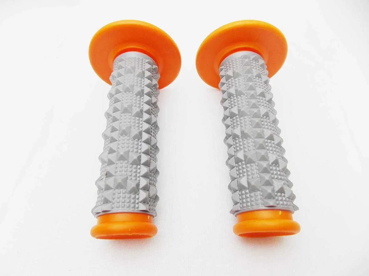 Handlebar Grip Set - Orange Grey Diamond for Honda Enduro Trail