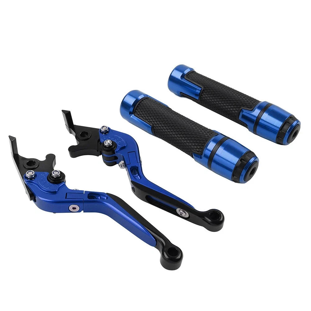 Set of 2 Blue Extendable Brake Clutch Levers for BMW R1200GS (2004–2012)