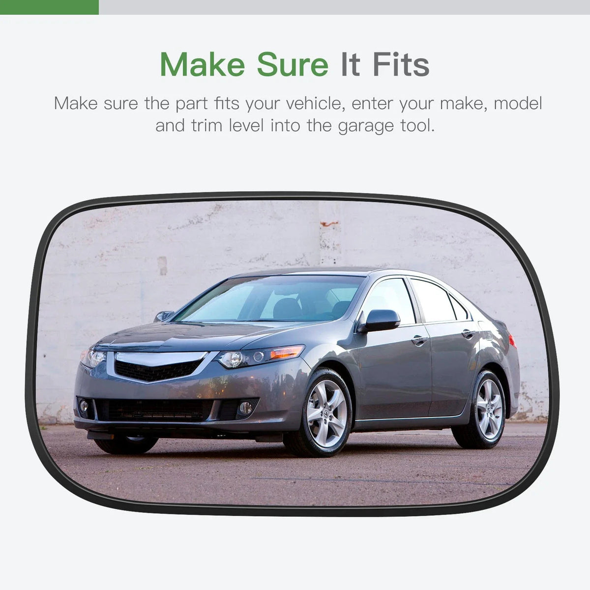 2005-2008 Acura TSX / Honda Accord Hybrid Passenger Side View Mirror Glass