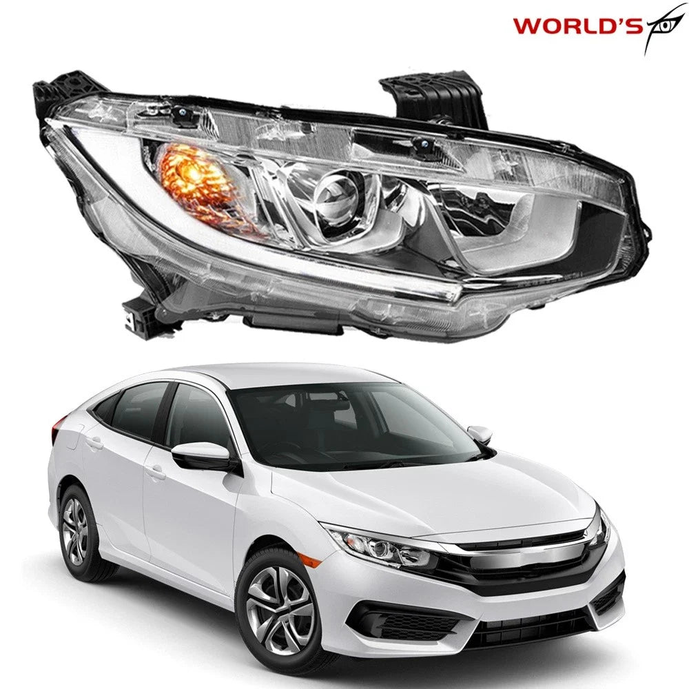 Halogen LED DRL Headlight for Honda Civic (2016–2021) Passenger Side