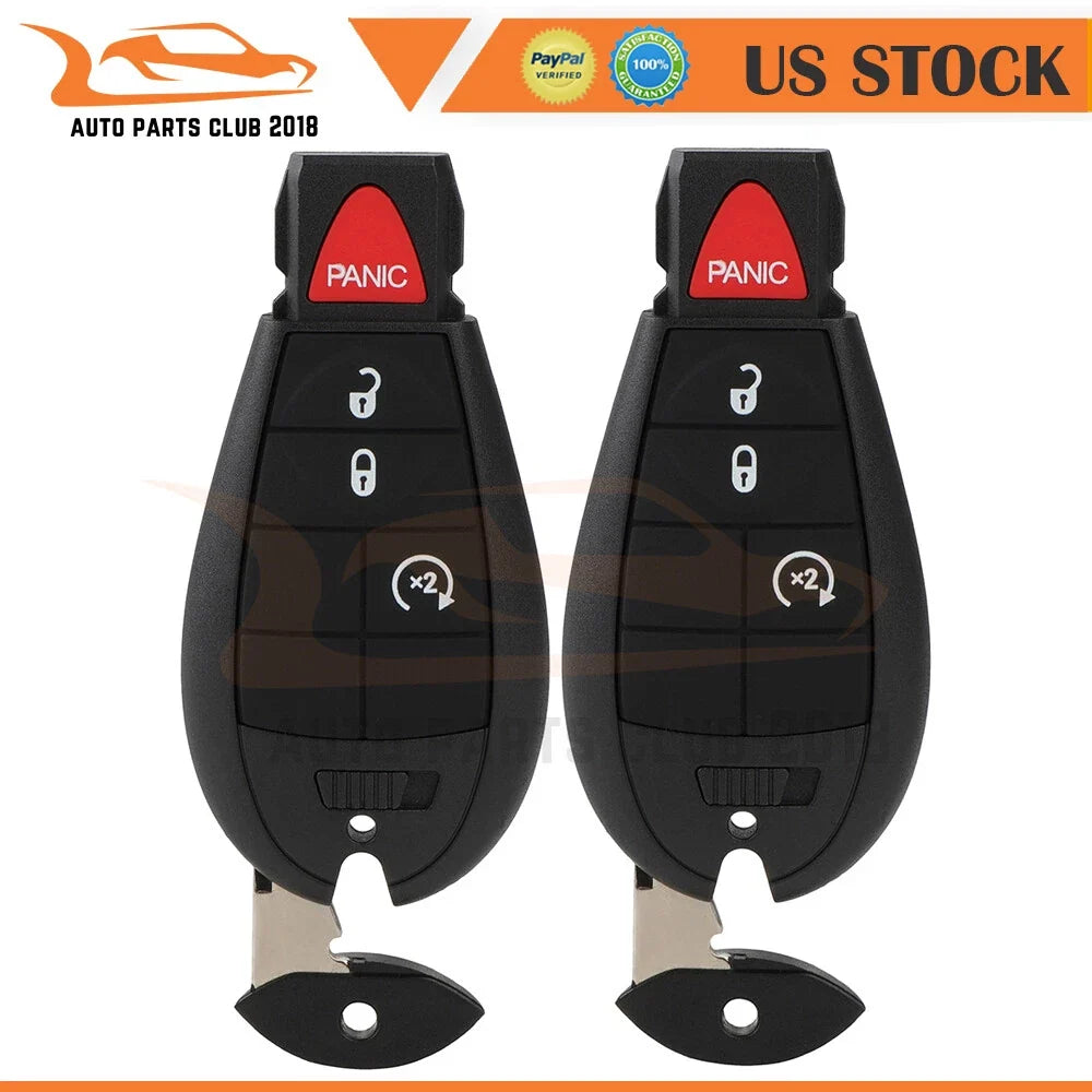 Set of 2 Key Entry Remote Fobs for Jeep Cherokee (2014–2019)