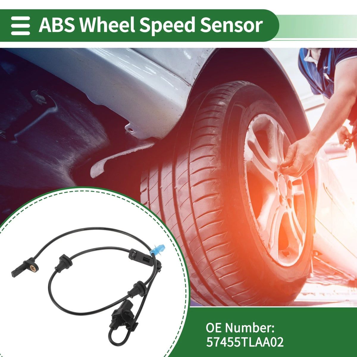 ABS Wheel Speed Sensor No. 57455TLAA02 for Honda CR-V (2017–2020) Front Left