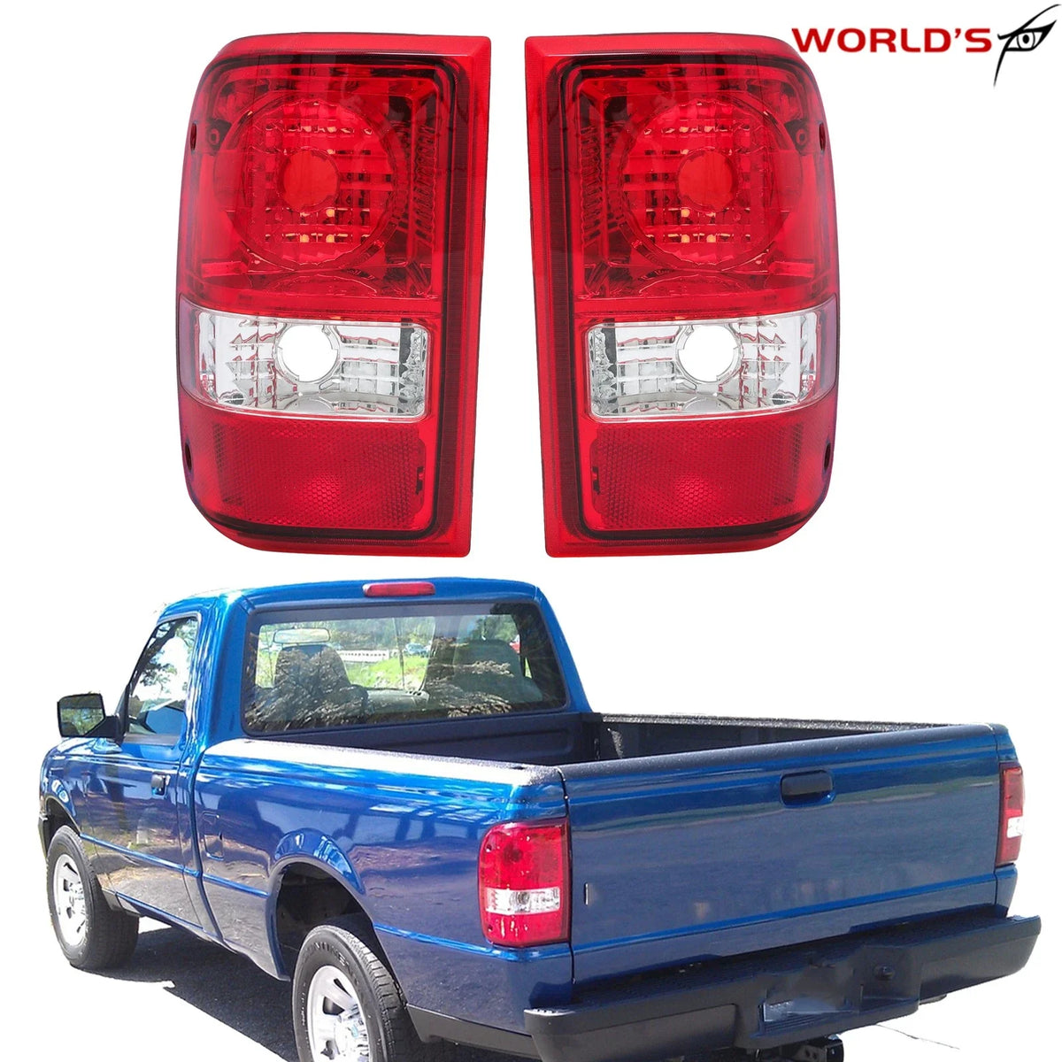 Tail Lights for Ford Ranger (2001–2011) Red Rear Brake Lamps Pair