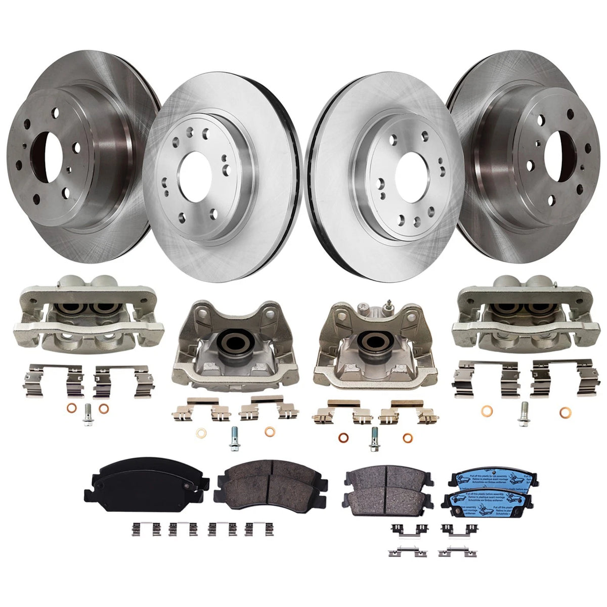 4-Wheel Brake Kit with Calipers for Chevy Yukon Suburban GMC