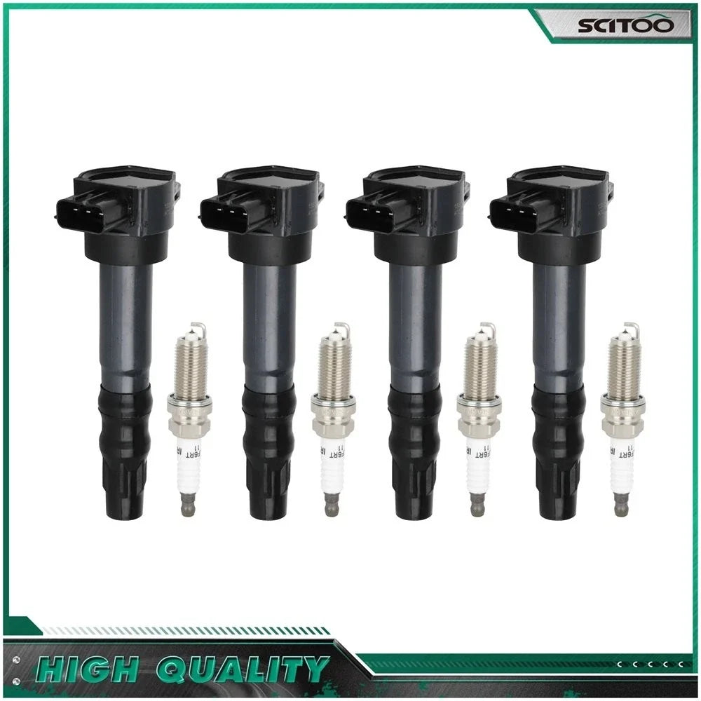 Ignition Coil & Spark Plug Set (4 each) for Mitsubishi Eclipse 2006-2012