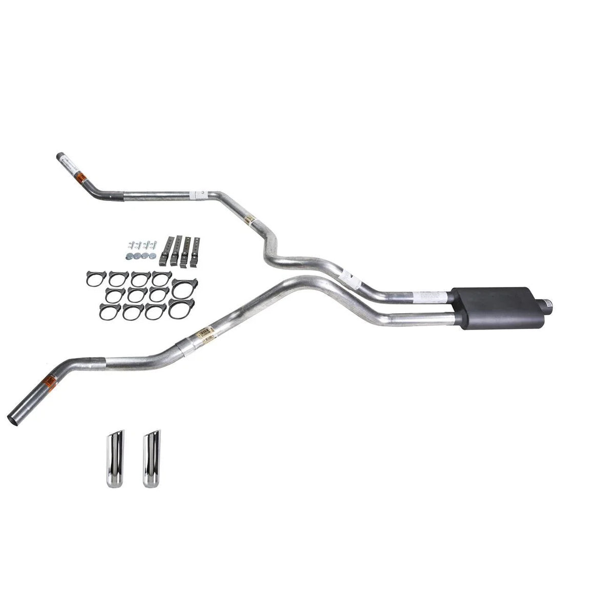 Dual Exhaust MA Pipe for Silverado 1500 2007–2013, Flowsound Muffler, RW Tip