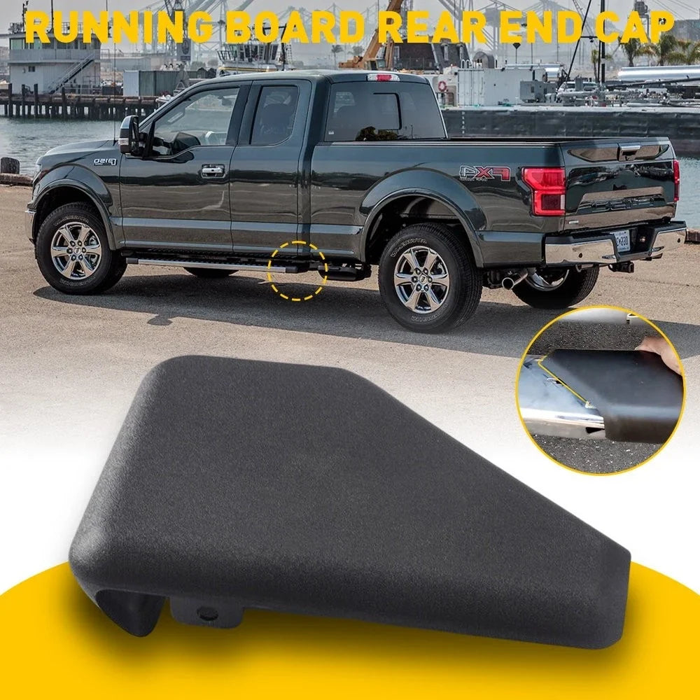 Running Board End Cap LH Driver Side for Ford F150 (2015-2022) Black