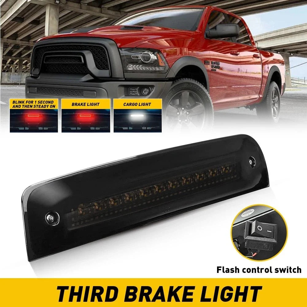 LED 3rd Brake Light + Cargo Lamp Strobe for Dodge Ram 1500 2500 3500 4500 (2010–2018)