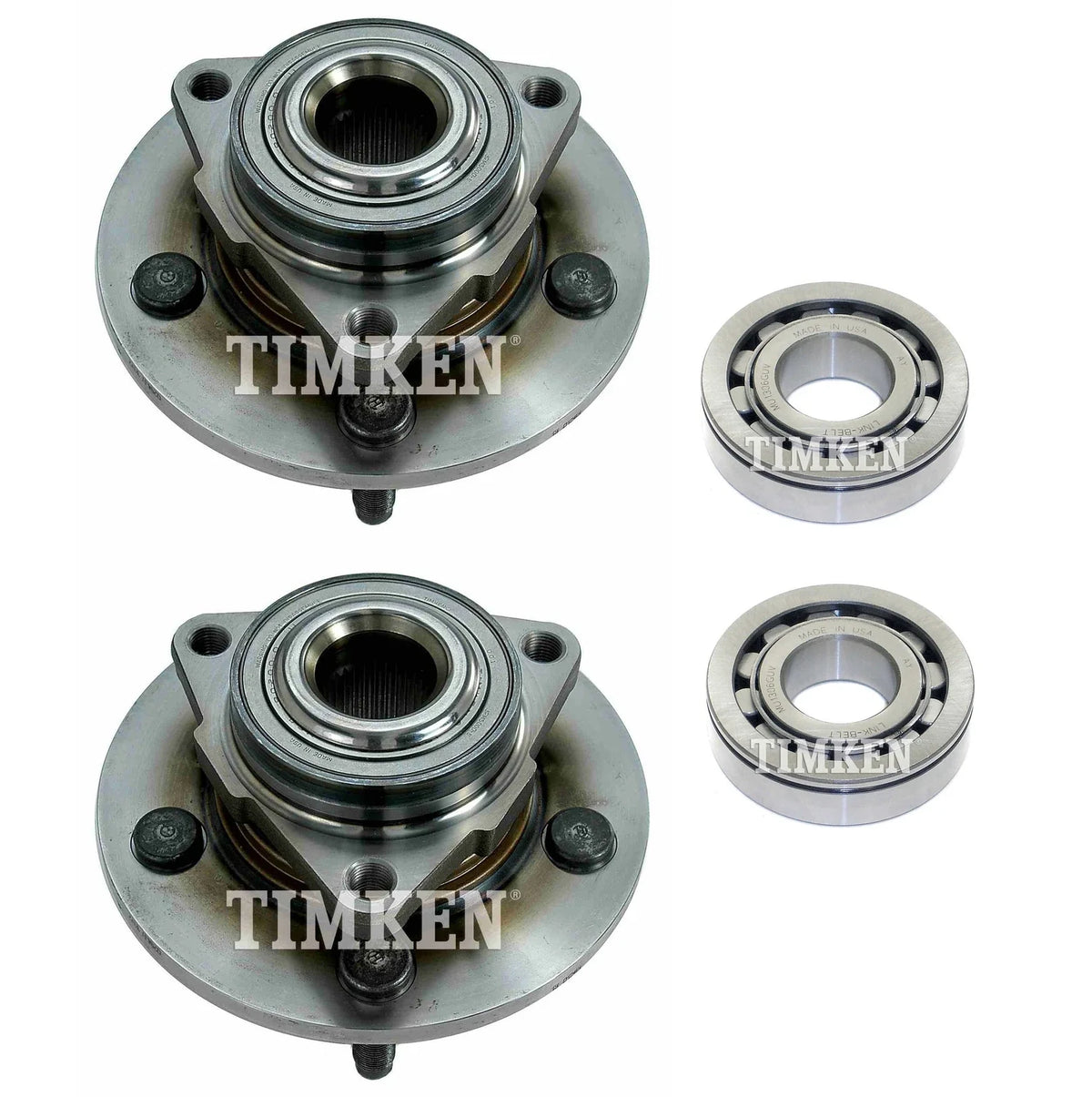 Front & Rear Wheel Bearings & Hubs Kit for Dodge Ram 1500 (2002–2008)