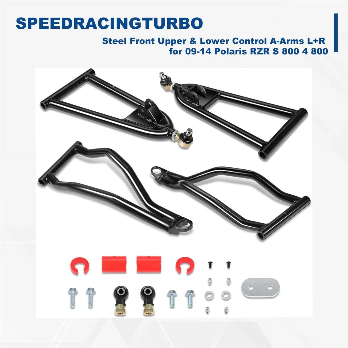 4X A-Arms Upper Lower Control for Polaris RZR S 800 2009-2014