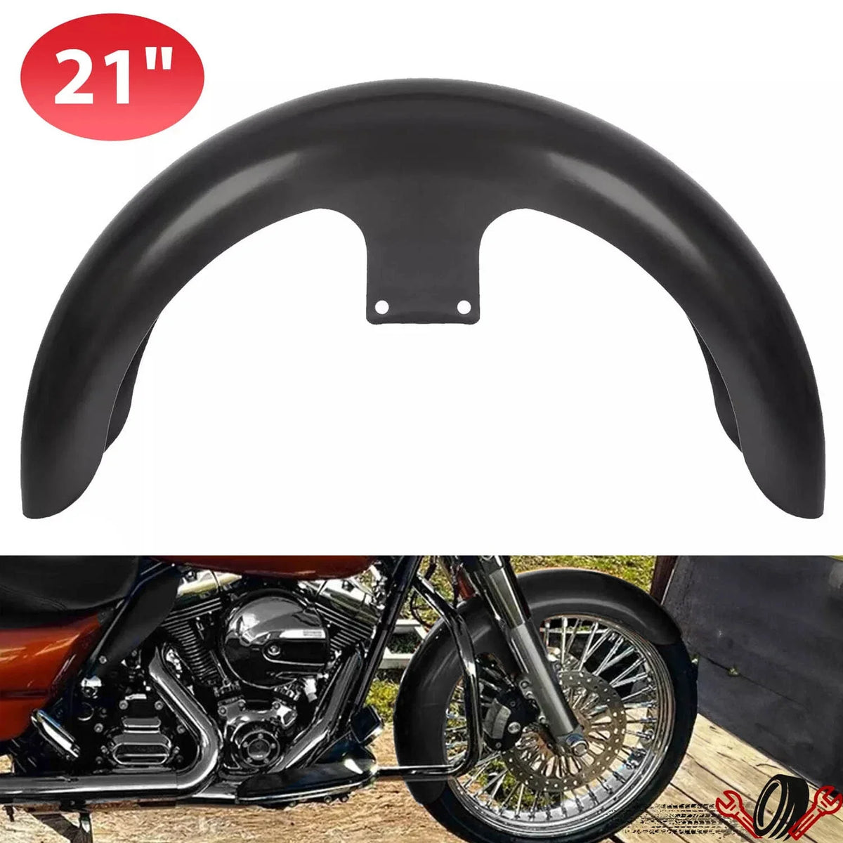 21" Wrap Front Fender for Harley Touring Street Glide Road King