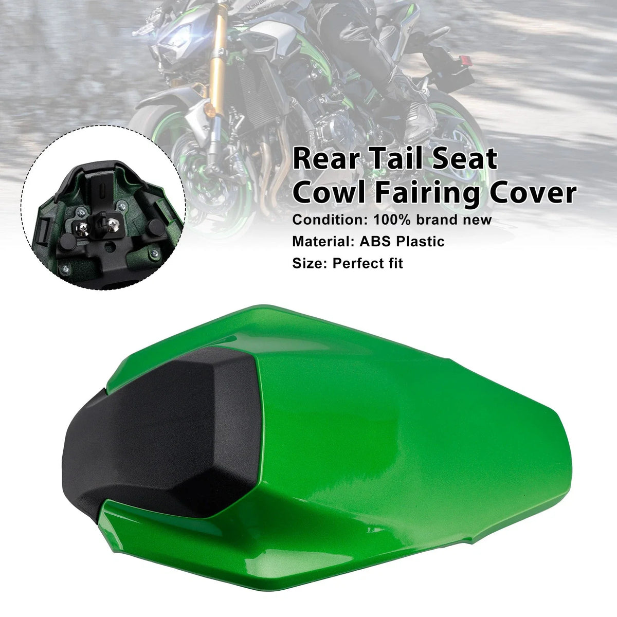 Rear Tail Fairing Cover - Green for Kawasaki Z900 Z900SE 2025-2026