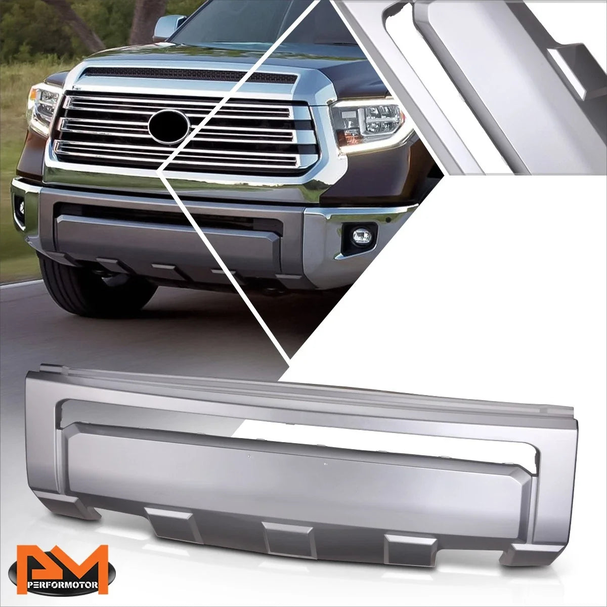 Front Bumper Cover - Black Polypropylene for 2014–2021 Toyota Tundra