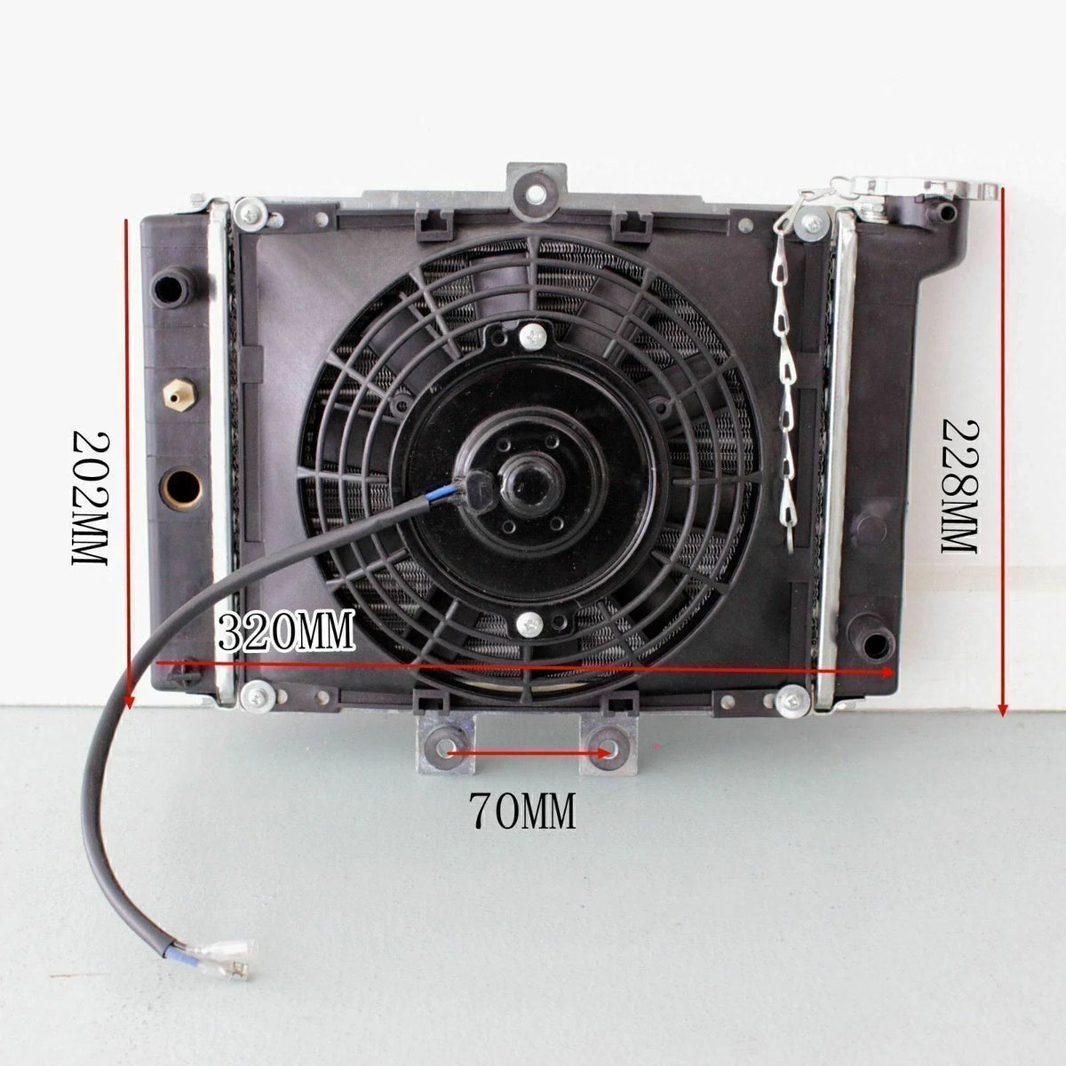 Engine Radiator + Cooling Fan for ATV Quad Bike Buggy (200cc 30cc)