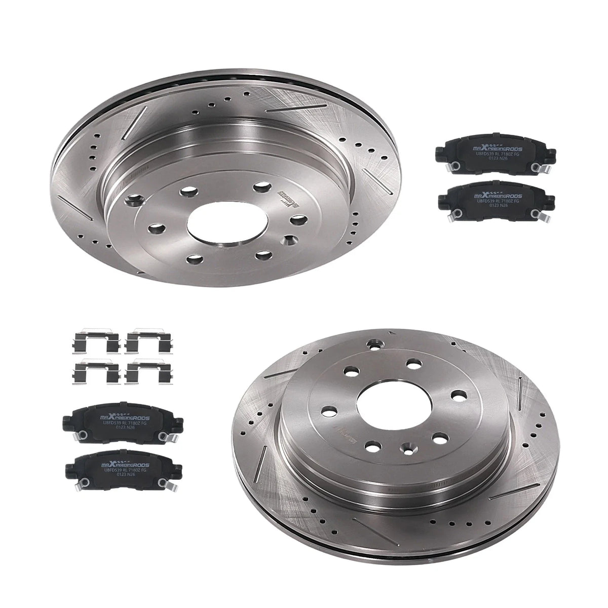 Rear Brake Rotor and Pad Kit for GMC Acadia 2007-2016 Chevy Traverse 2009-2017