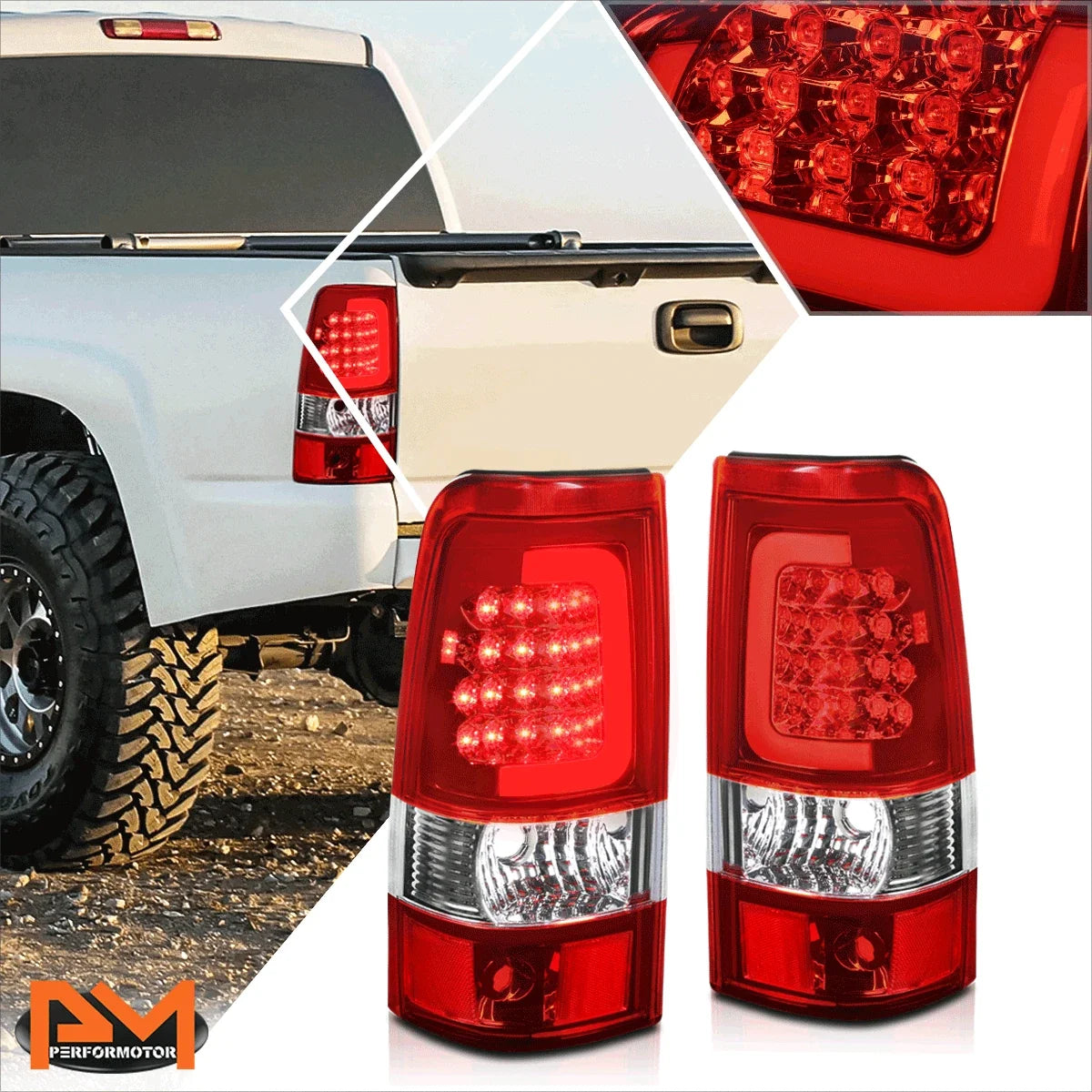 3D LED C-Bar Tail Light for Silverado (2003-2007) Chevy