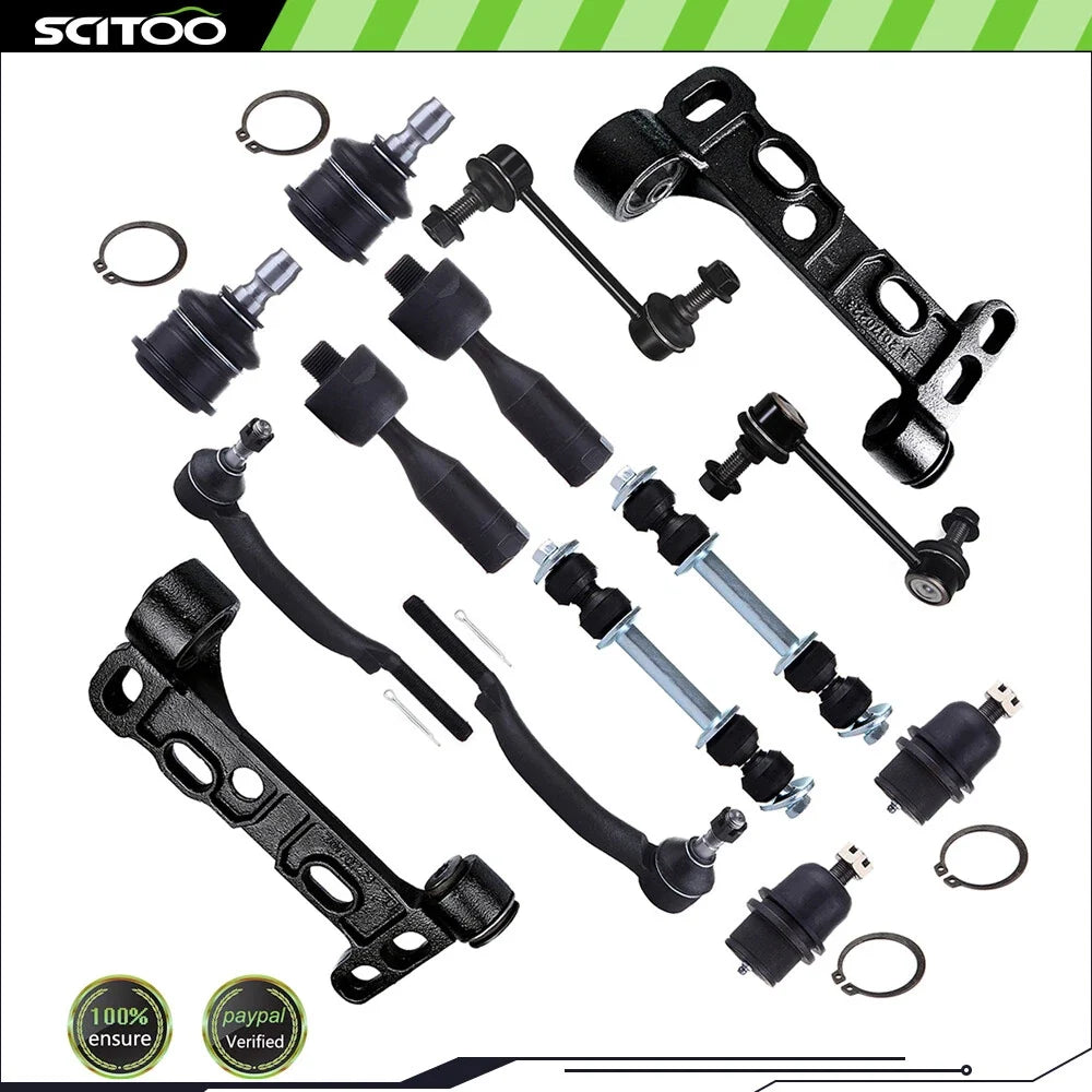 Ball Joint Control Arm Tie Rod Sway Bar Kit for Chevrolet GMC Envoy 2008-2009