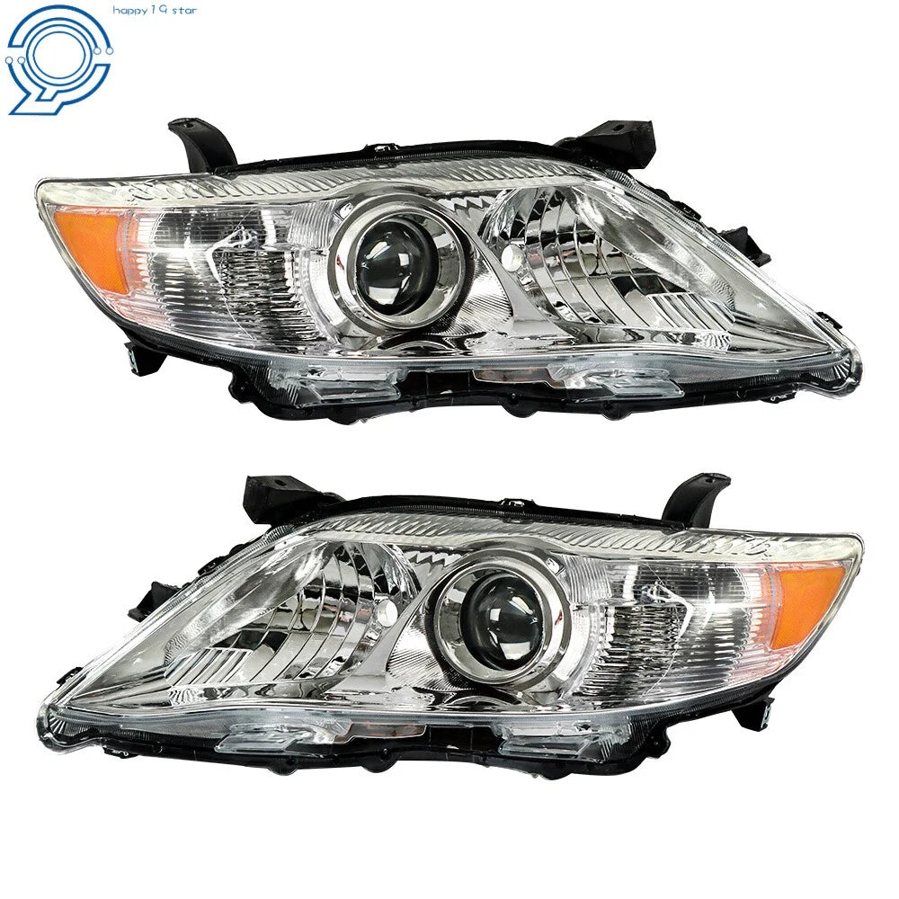Halogen Reflector Headlights Set for 2010-2011 Toyota Camry Left & Right