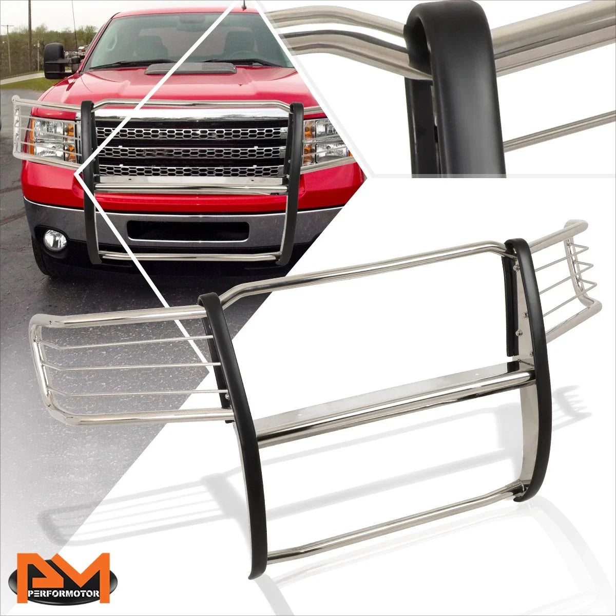 Grille Guard Chrome Bumper Brush for GMC Sierra 2500HD/3500HD (2011-2014)