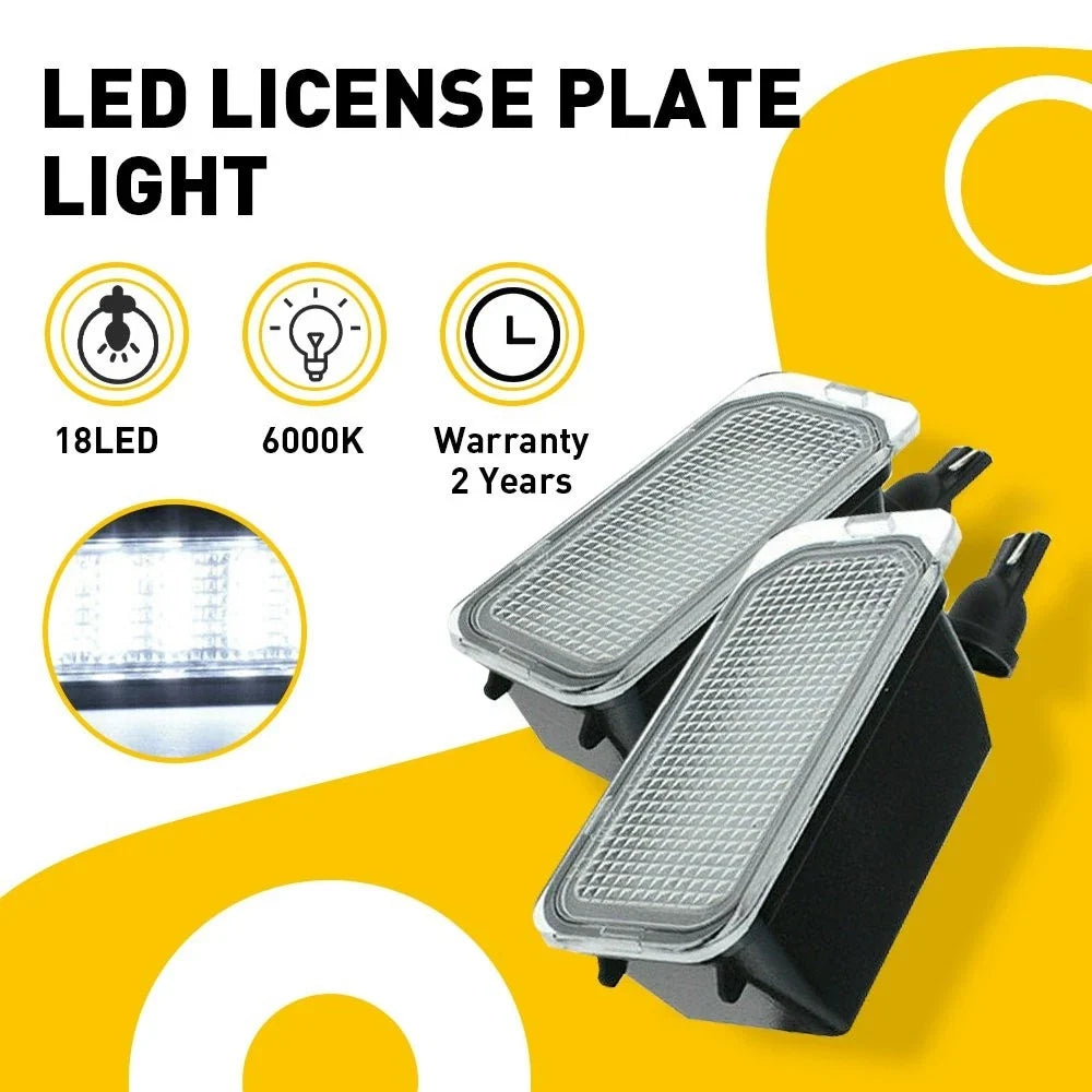 2-Pack LED License Plate Lights for Ford Transit C-MAX Edge 2013-2019