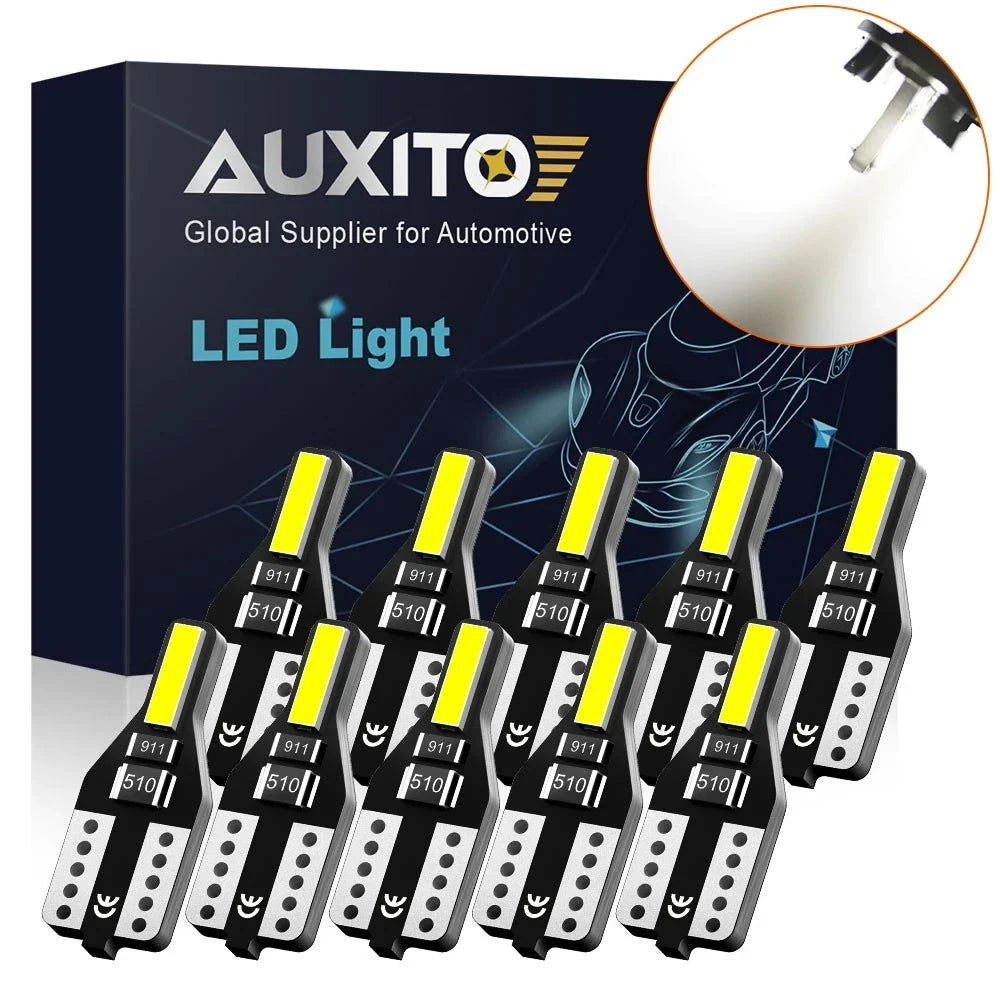 Xenon White T10 LED Bulbs 10x W5W Canbus Error Free Side Light