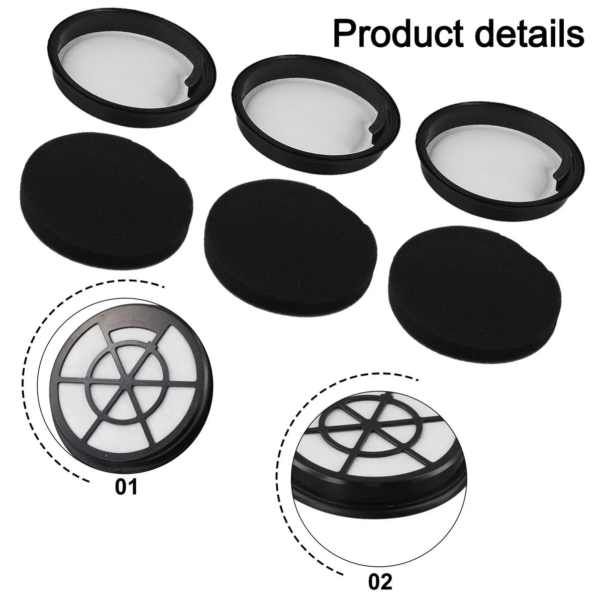 Replacement Sponge Filters for Eureka NEN0101 NEN0106 NEN110A (N/A)