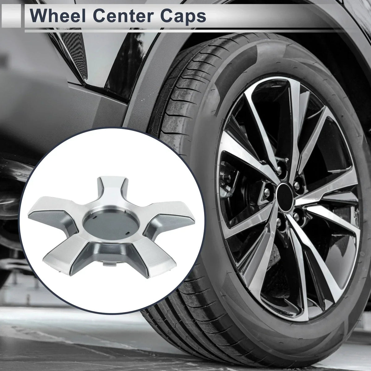 1 Pc Silver Tone Plastic Wheel Center Caps for Lexus LX570 (2017-2020)