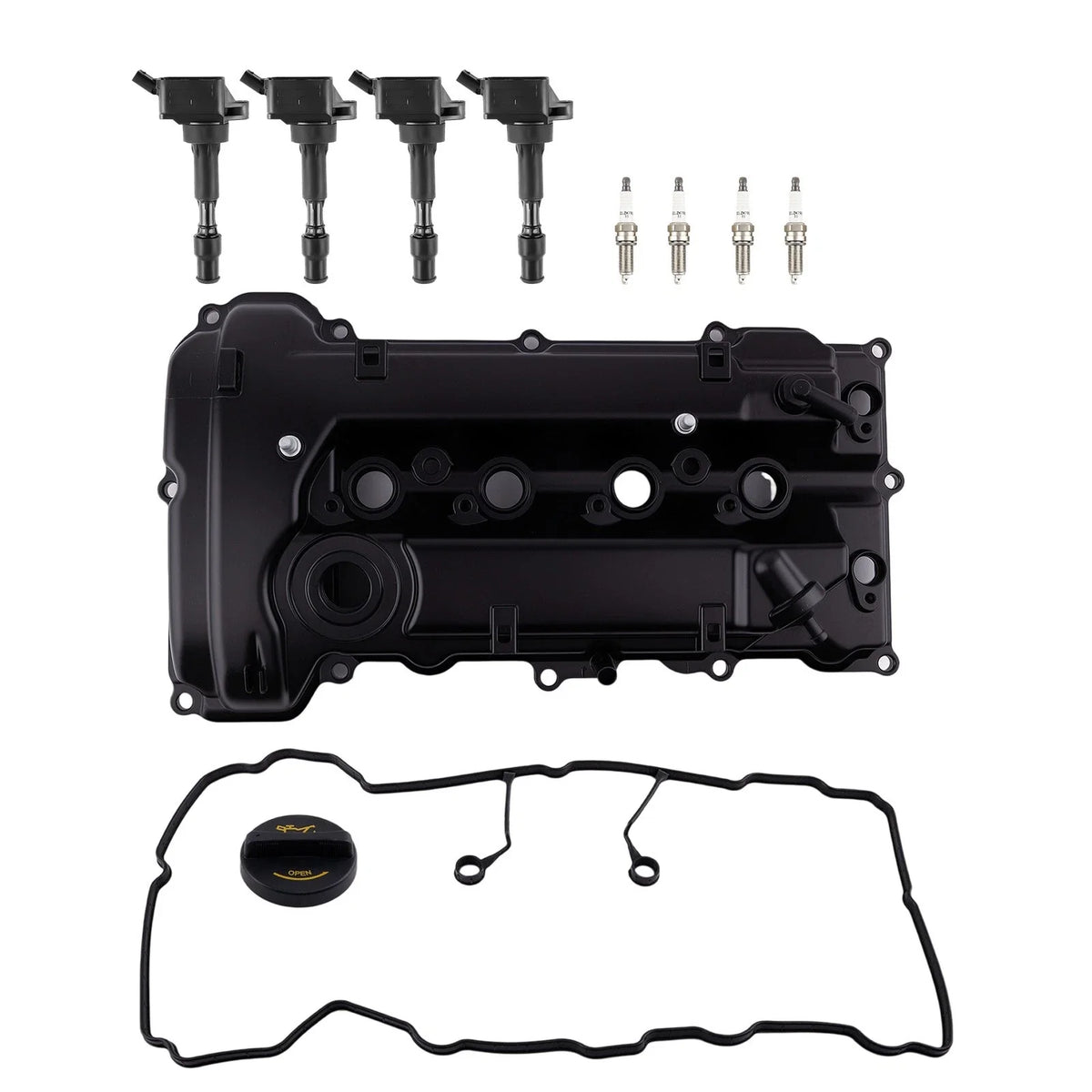 4X Valve Cover & Ignition Coils Set for 2017-2018 Kia Forte 27300-2E601