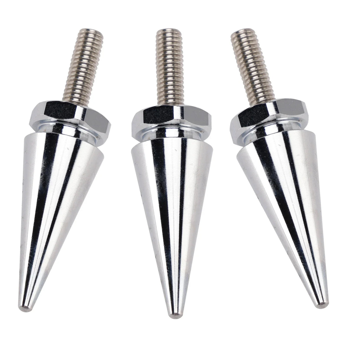 Set of 3 Silver 1/2"-20 Windshield Fairing Spike Bolts for Touring 1996-2013