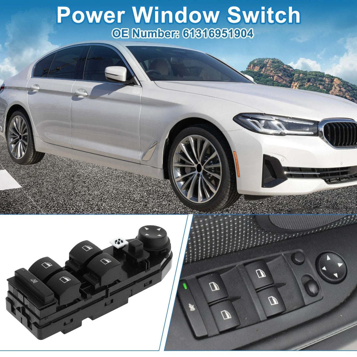 Power Window Switch Base L6 for BMW 525i (2004-2005)