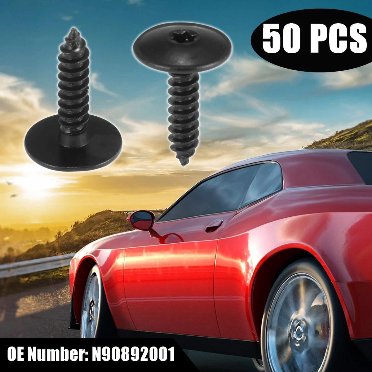 50pcs N90892001 Fender Liner Splash Guard Tapping Screw Bolt for VW Audi
