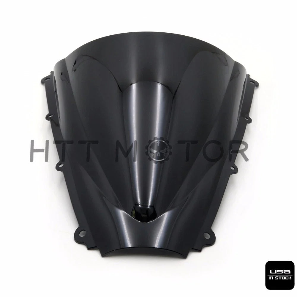 Black Double Bubble Windscreen for Triumph Daytona 675 2006-2008