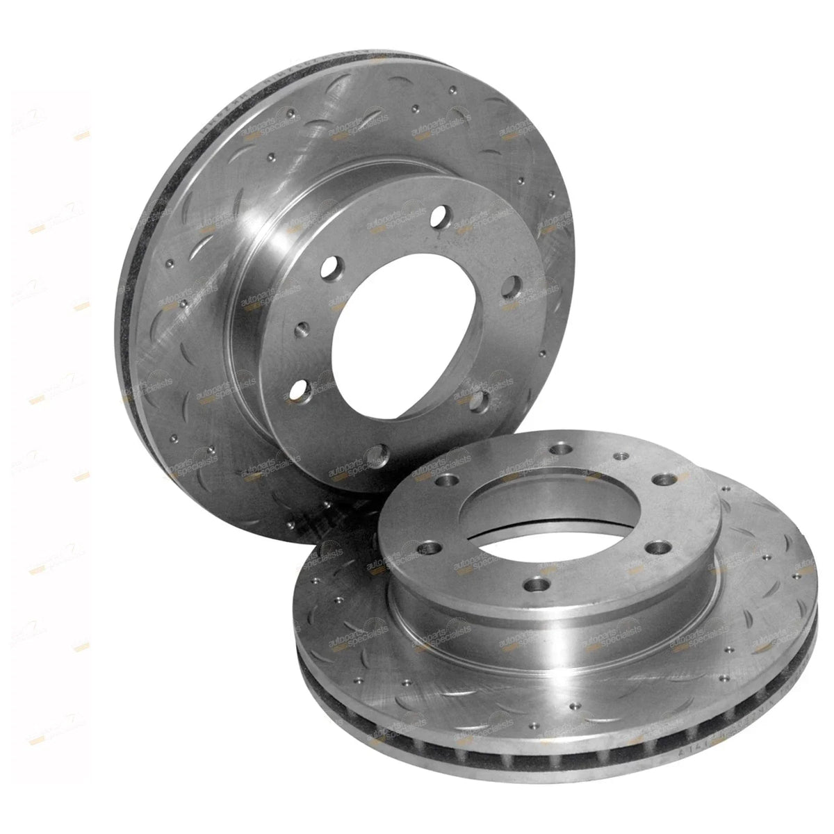 Front Disc Brake Rotors Dimpled + Slotted for BT-50 Ute 2006-2011