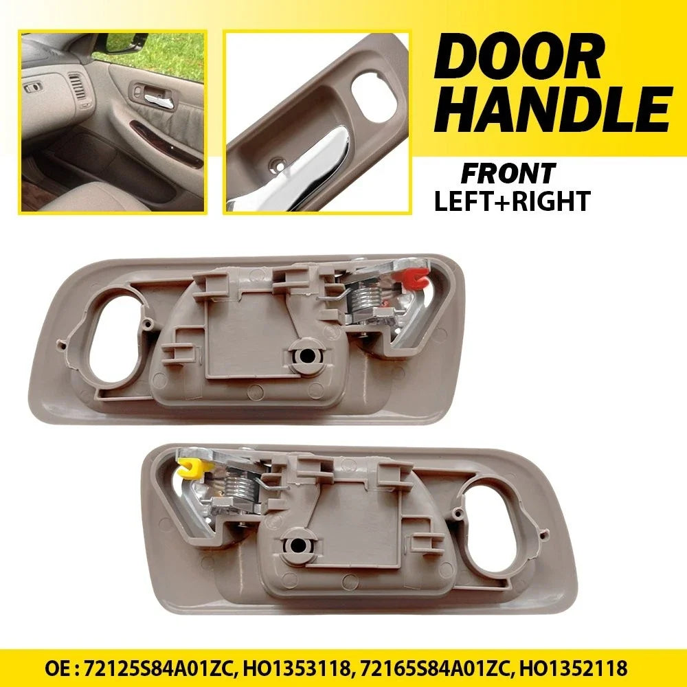 2X Interior Door Handle Beige for Honda Accord (1998–2002) Front Left Right