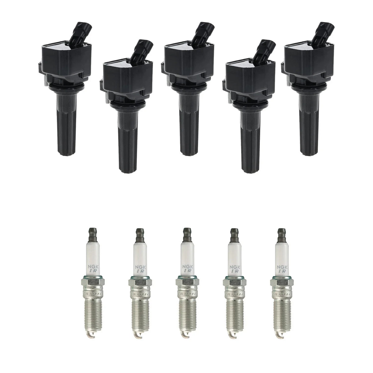 Set of 5 Ignition Coils & NGK Iridium Spark Plugs for Canyon H3T (2009–2010)