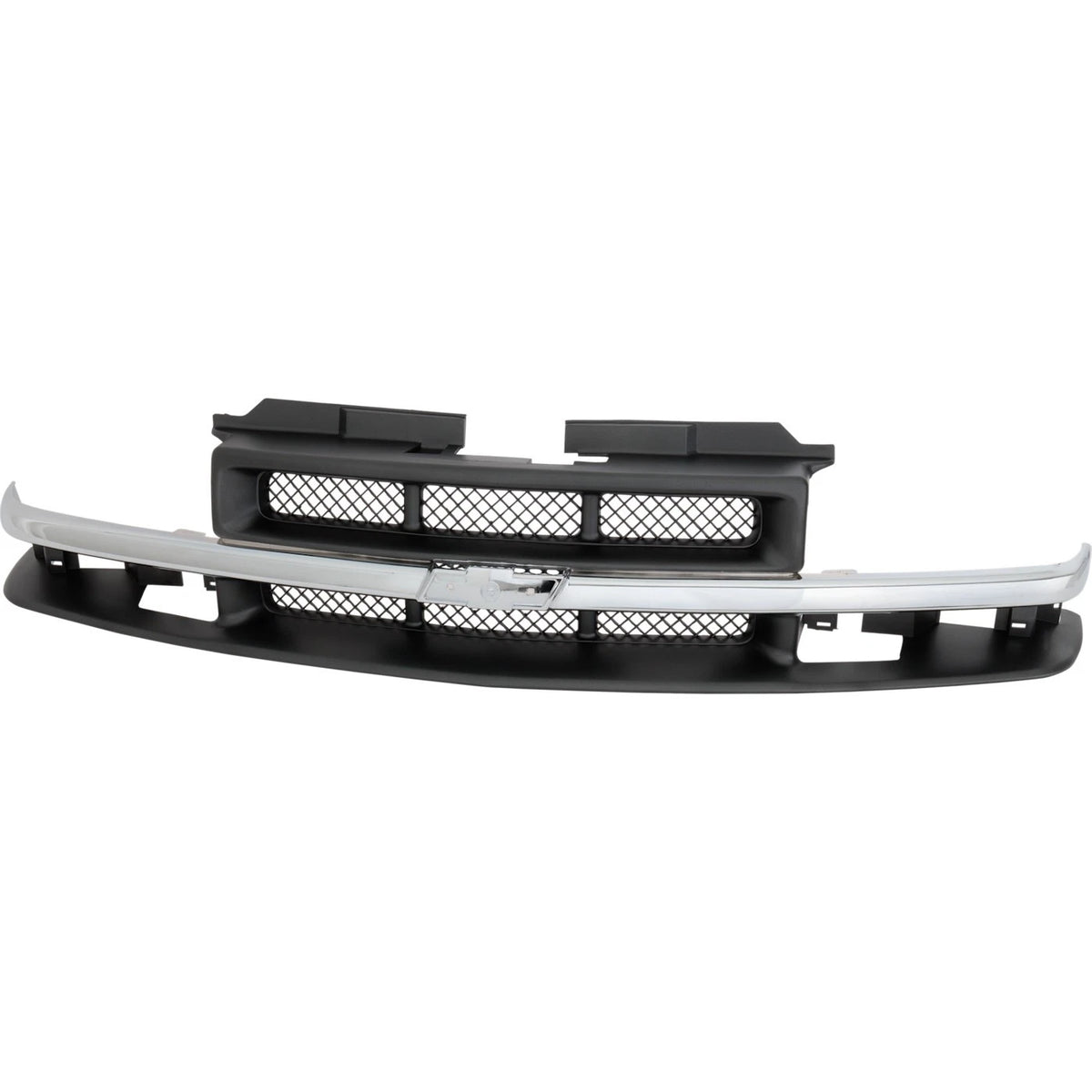 Grille Assembly for Chevy S10 Blazer (1998–2005) - Paintable Shell, Mesh Insert